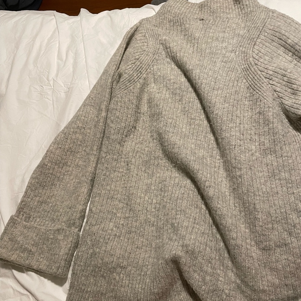 Mango chunky grey knit sweater M
